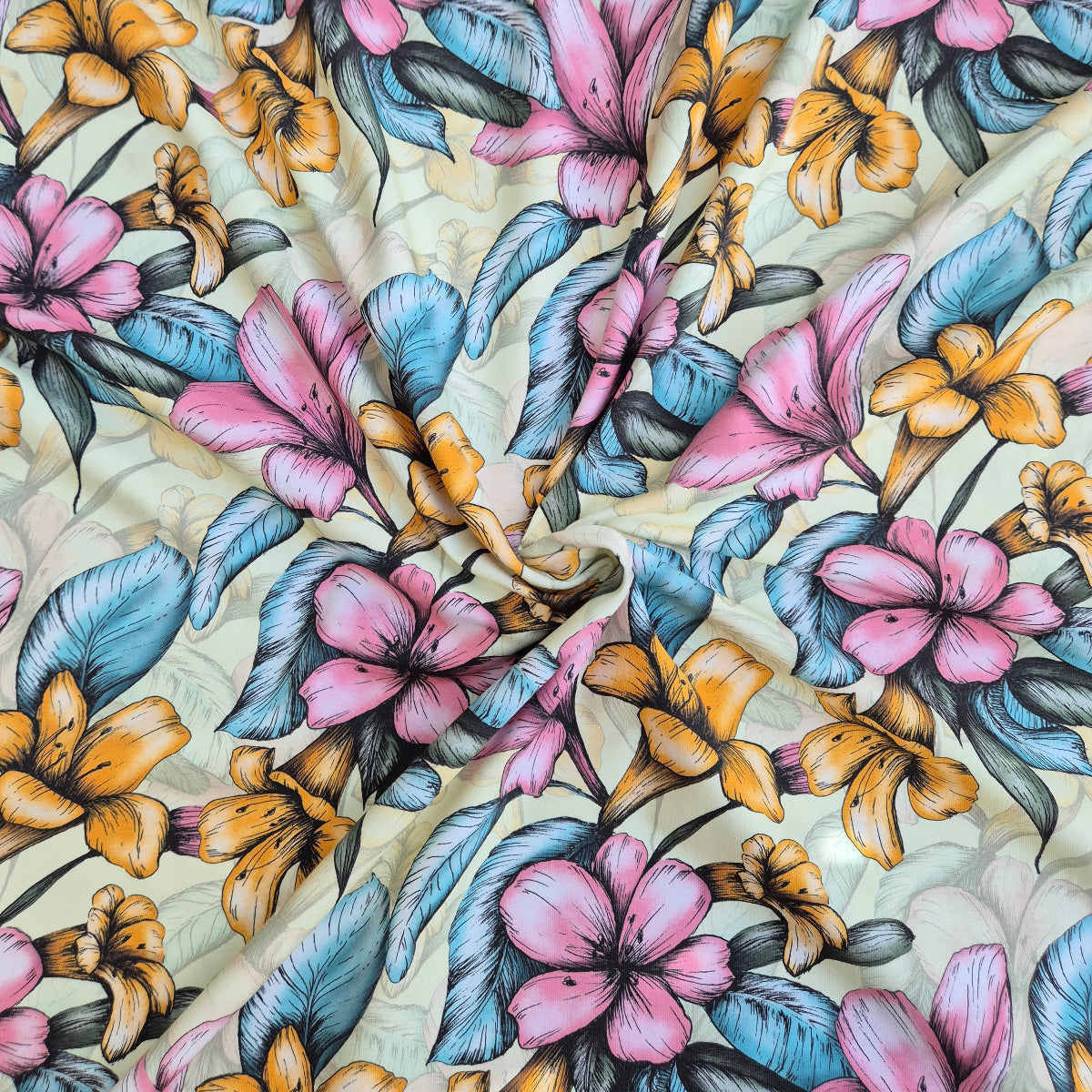 Biologisch katoenen tricot stof 'Lea' Beige