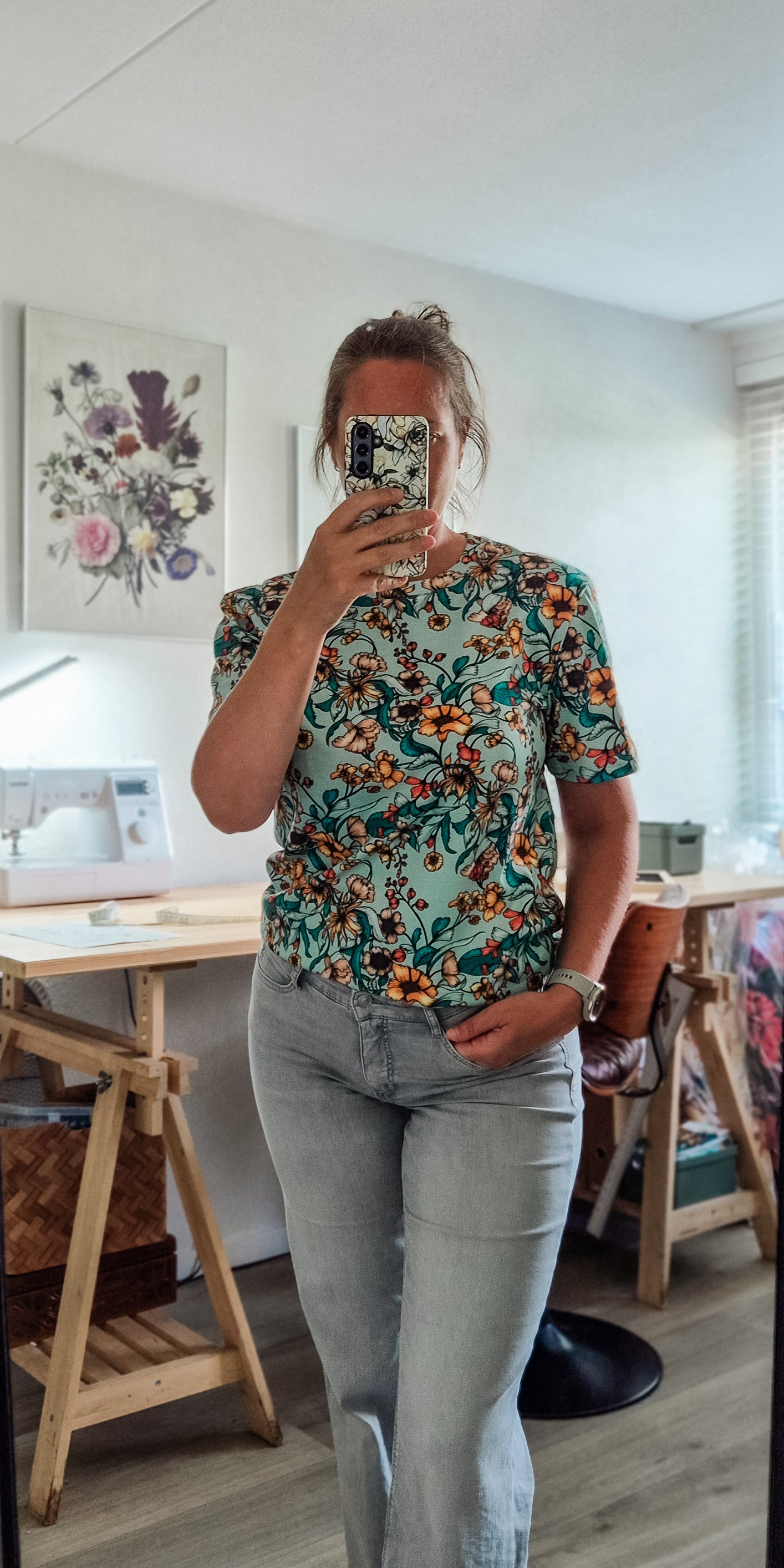 T-shirt “Ida” Licht Groen – All Over Print