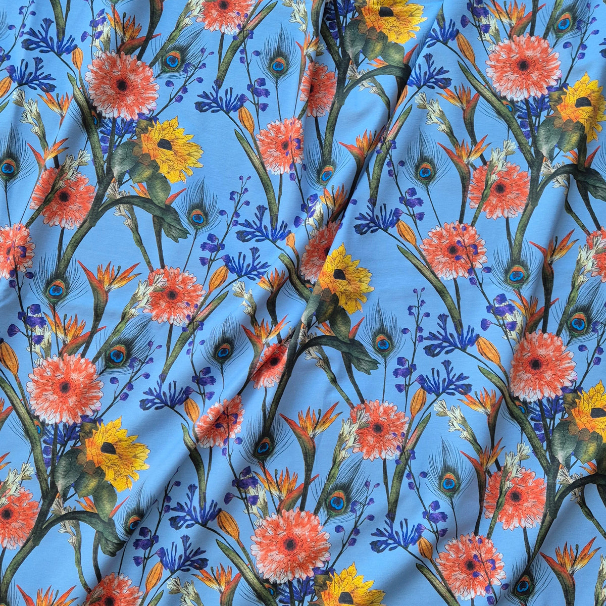 Lentaa paper blue, exclusieve zelfontworpen tricot van biologisch katoen
