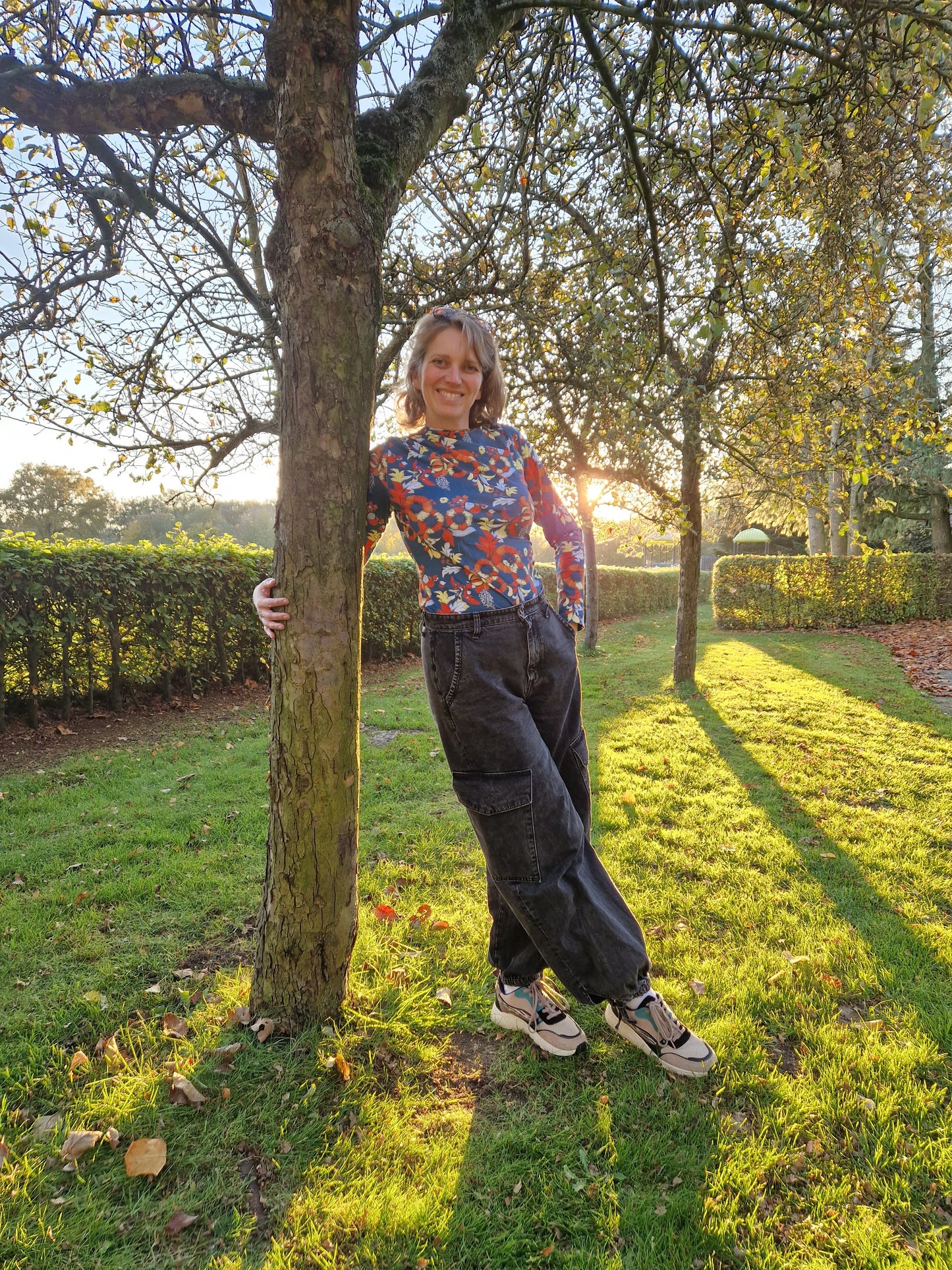 Biologisch katoenen tricot stof 'Pippi' Blue Sapphire