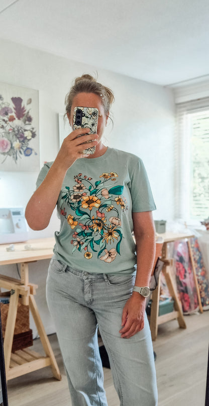 T-shirt “Ida” – Licht Groen biologisch katoen