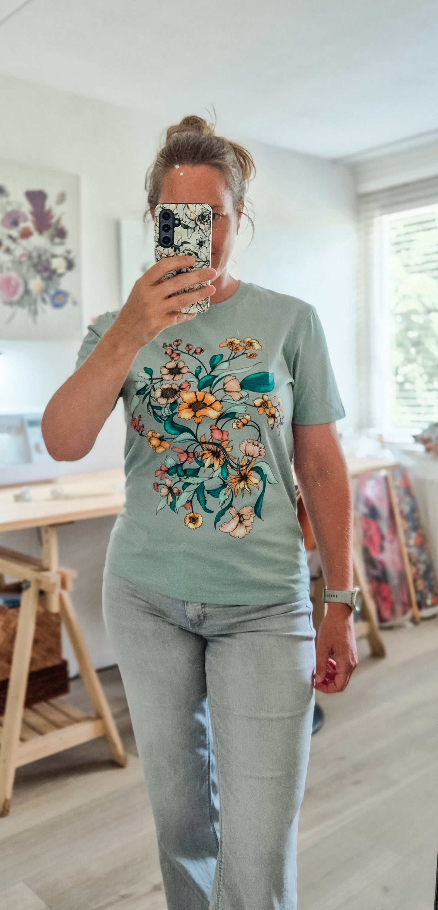 T-shirt “Ida” – Licht Groen biologisch katoen