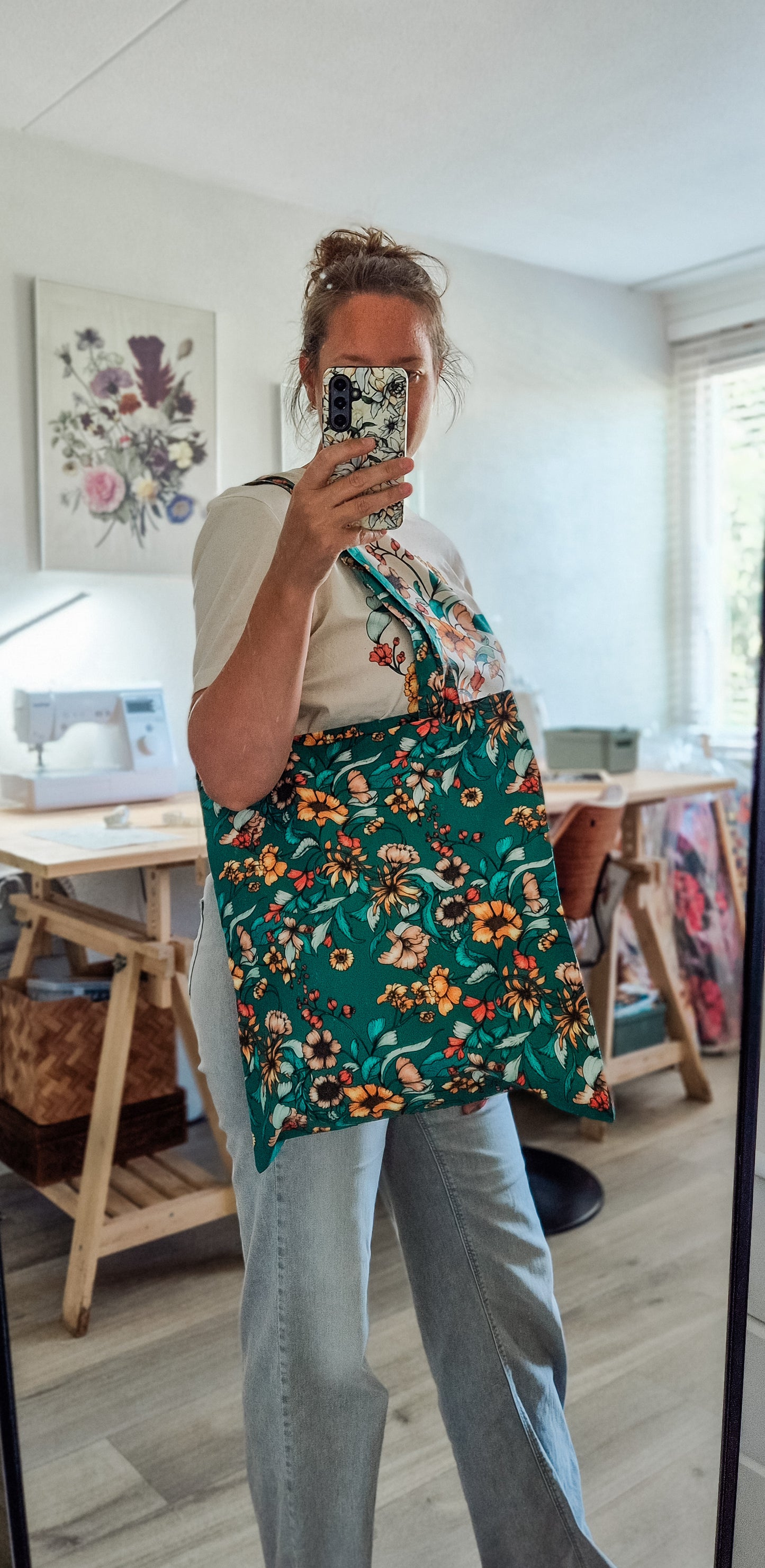 Tote Bag “Ida” Donker Groen