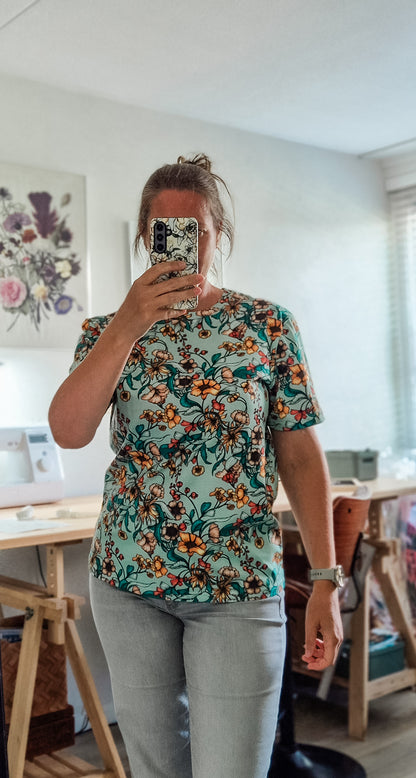 T-shirt “Ida” Licht Groen – All Over Print