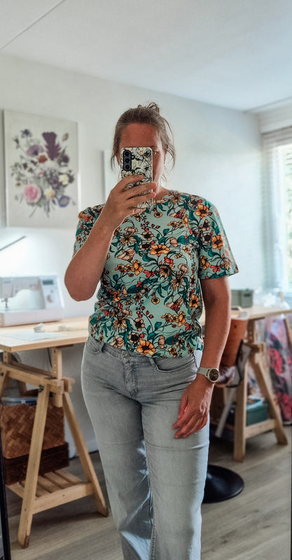 T-shirt “Ida” Licht Groen – All Over Print