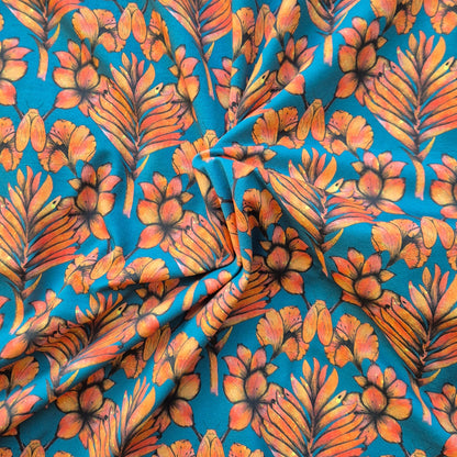 Sil teal, exclusieve zelfontworpen tricot met biologisch katoen