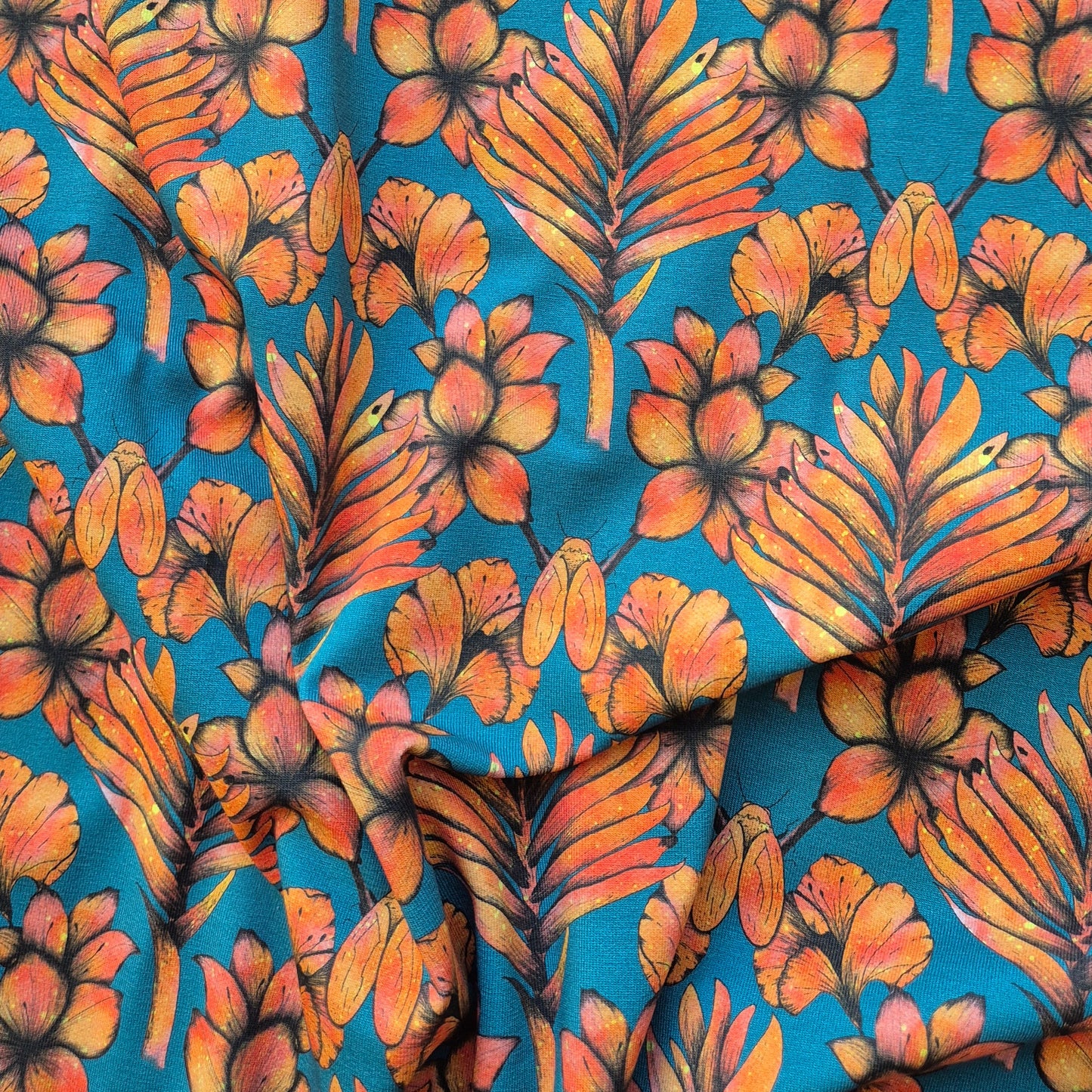 Sil teal, exclusieve zelfontworpen tricot met biologisch katoen