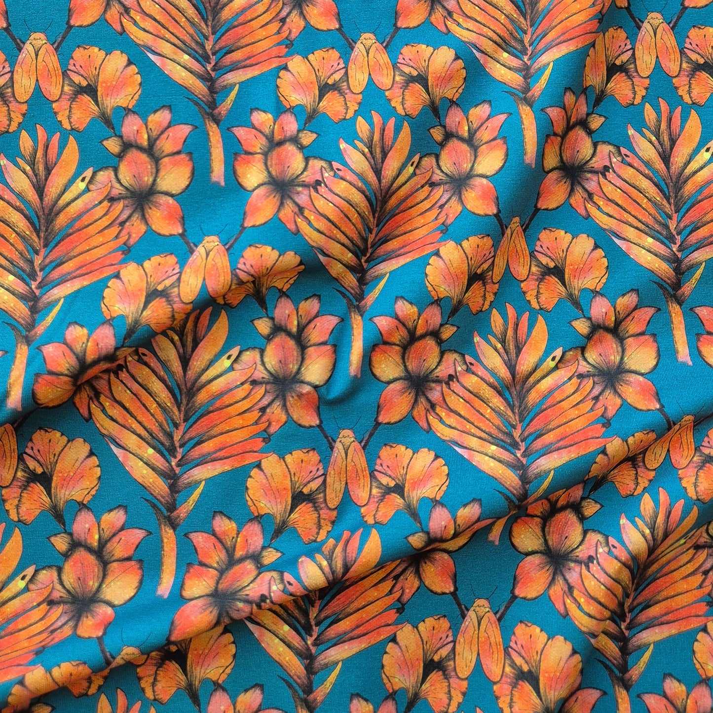 Sil teal, exclusieve zelfontworpen tricot met biologisch katoen