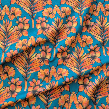 Sil teal, exclusieve zelfontworpen tricot met biologisch katoen