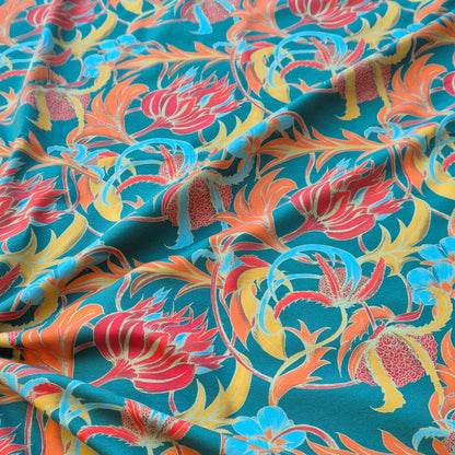 Oda turquoise, zelfontworpen exclusieve tricot met biologisch katoen