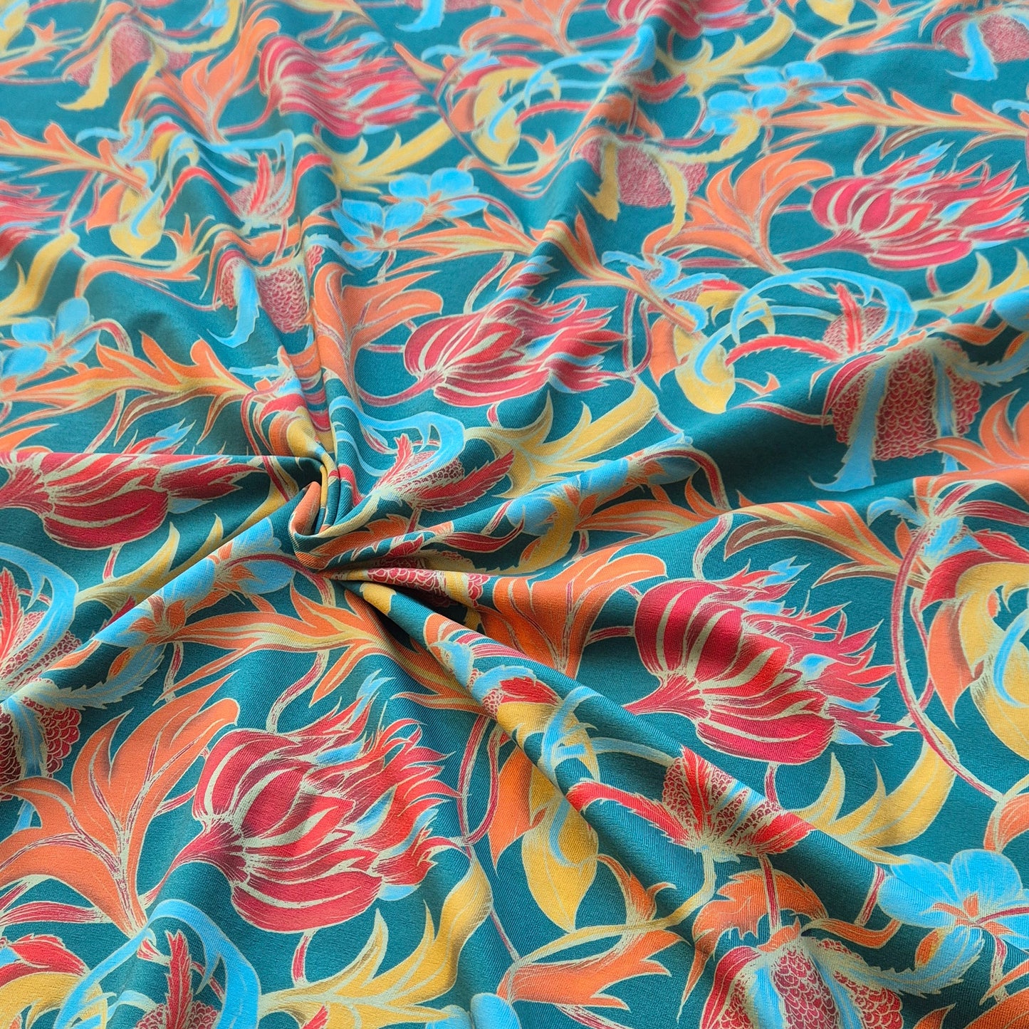 Oda turquoise, zelfontworpen exclusieve tricot met biologisch katoen