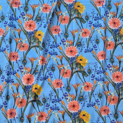 Lentaa paper blue, exclusieve zelfontworpen tricot van biologisch katoen