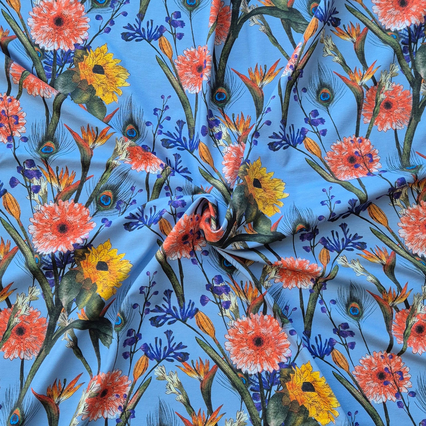 Lentaa paper blue, exclusieve zelfontworpen tricot van biologisch katoen
