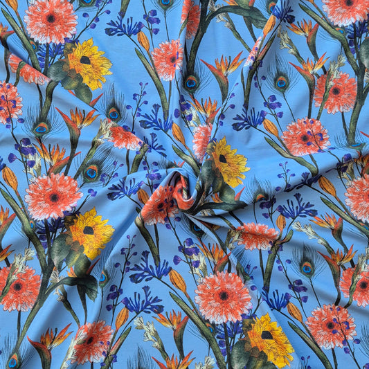 Lentaa paper blue, exclusieve zelfontworpen tricot van biologisch katoen