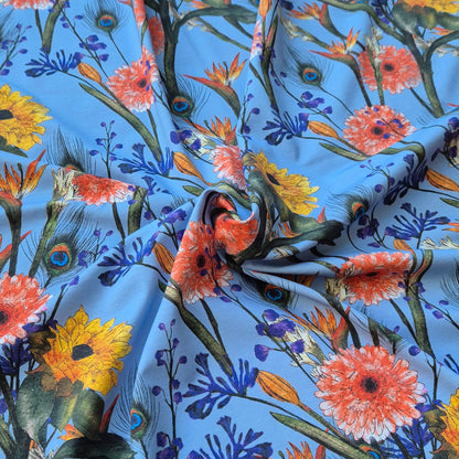 Lentaa paper blue, exclusieve zelfontworpen tricot van biologisch katoen