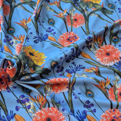 Lentaa paper blue, exclusieve zelfontworpen tricot van biologisch katoen