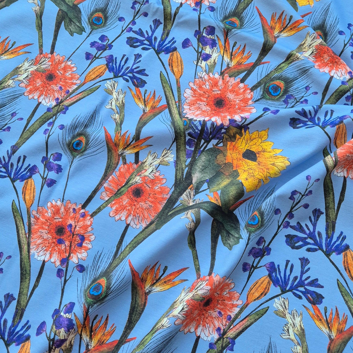 Lentaa paper blue, exclusieve zelfontworpen tricot van biologisch katoen