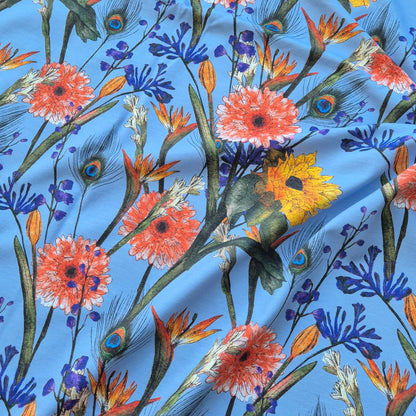 Lentaa paper blue, exclusieve zelfontworpen tricot van biologisch katoen
