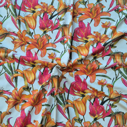 Gloriosa, zelfontworpen exclusieve tricot stof met biologisch katoen