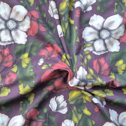 Nora cherry, exclusieve zelfontworpen tricot stof met biologisch katoen