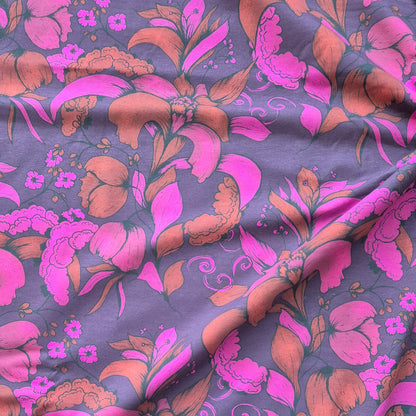 Nina purple, zelfontworpen exclusieve tricot stof met biologisch katoen