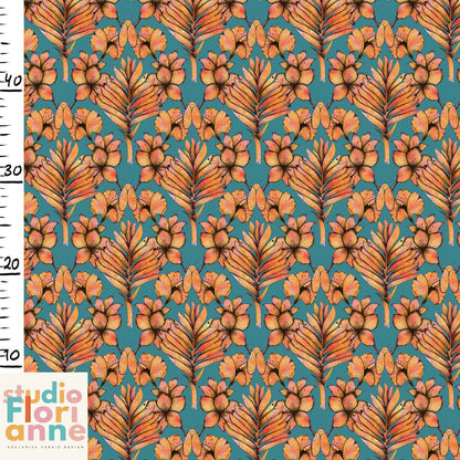 Sil teal, exclusieve zelfontworpen tricot met biologisch katoen