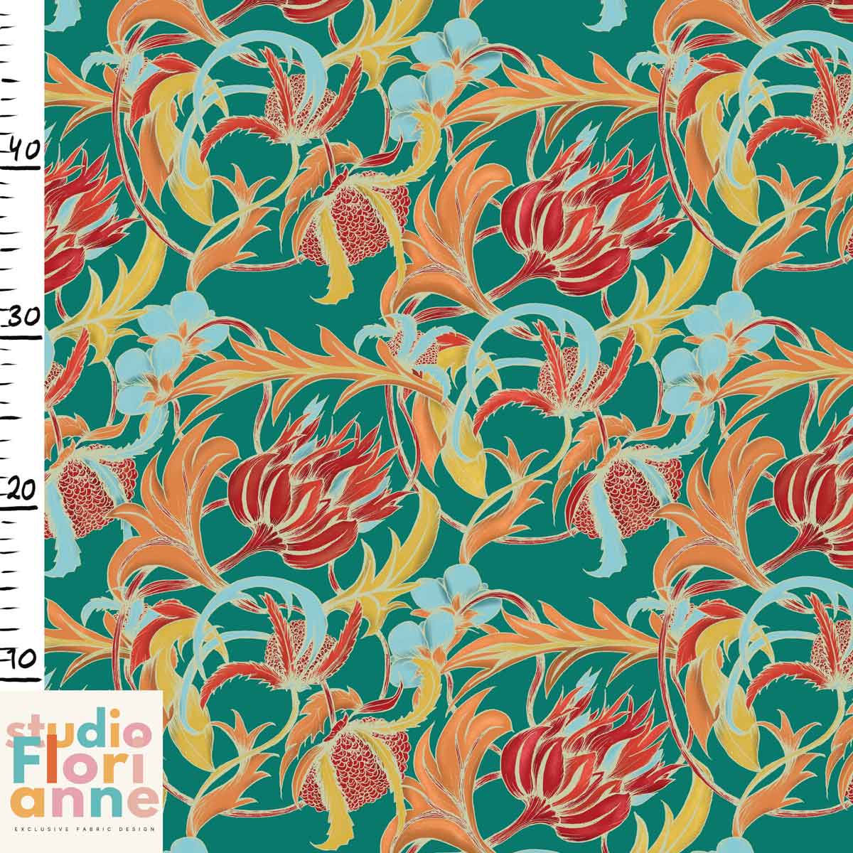 Oda turquoise, zelfontworpen exclusieve tricot met biologisch katoen