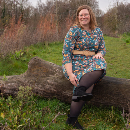 Biologisch katoenen tricot stof 'Ida' Midnight Green