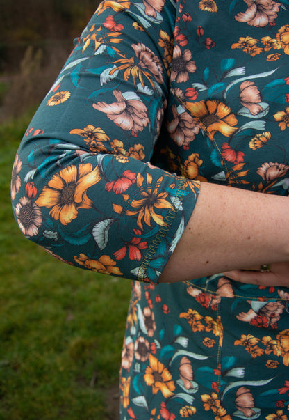 Biologisch katoenen tricot stof 'Ida' Midnight Green