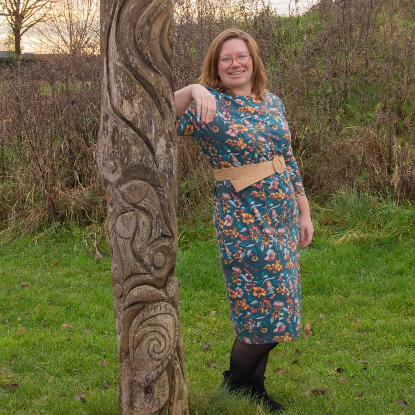 Biologisch katoenen tricot stof 'Ida' Midnight Green