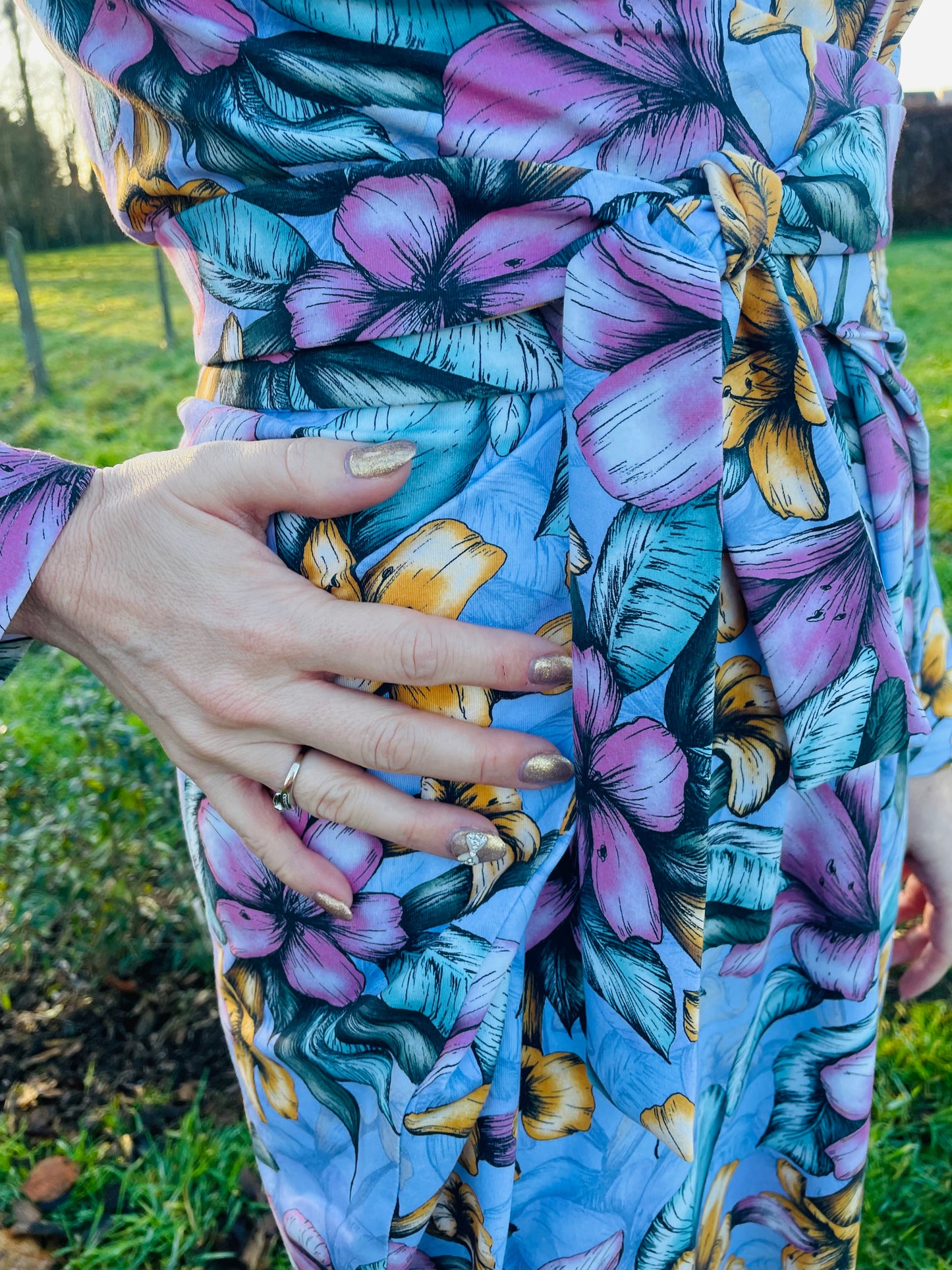 Biologisch katoenen tricot stof 'Lea' Pale Purple